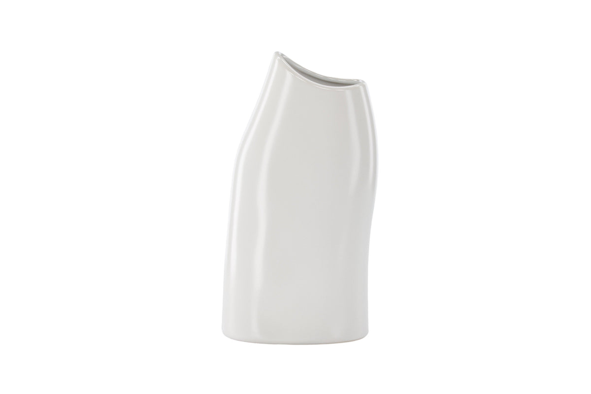 Ernst vas 12x9x23 cm vit i stengods