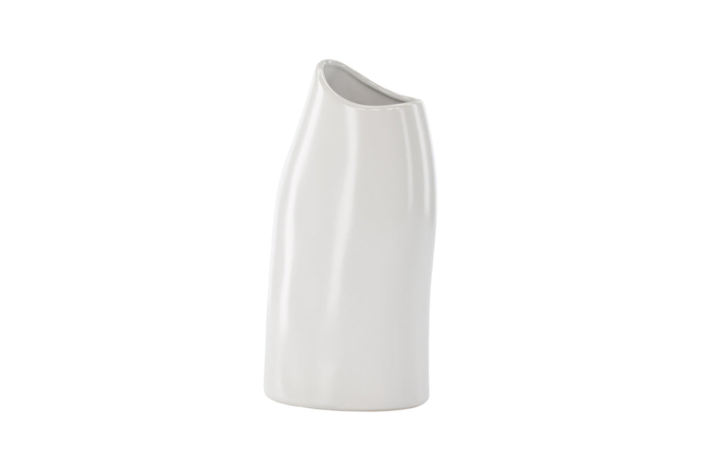 Ernst vas 12x9x23 cm vit i stengods