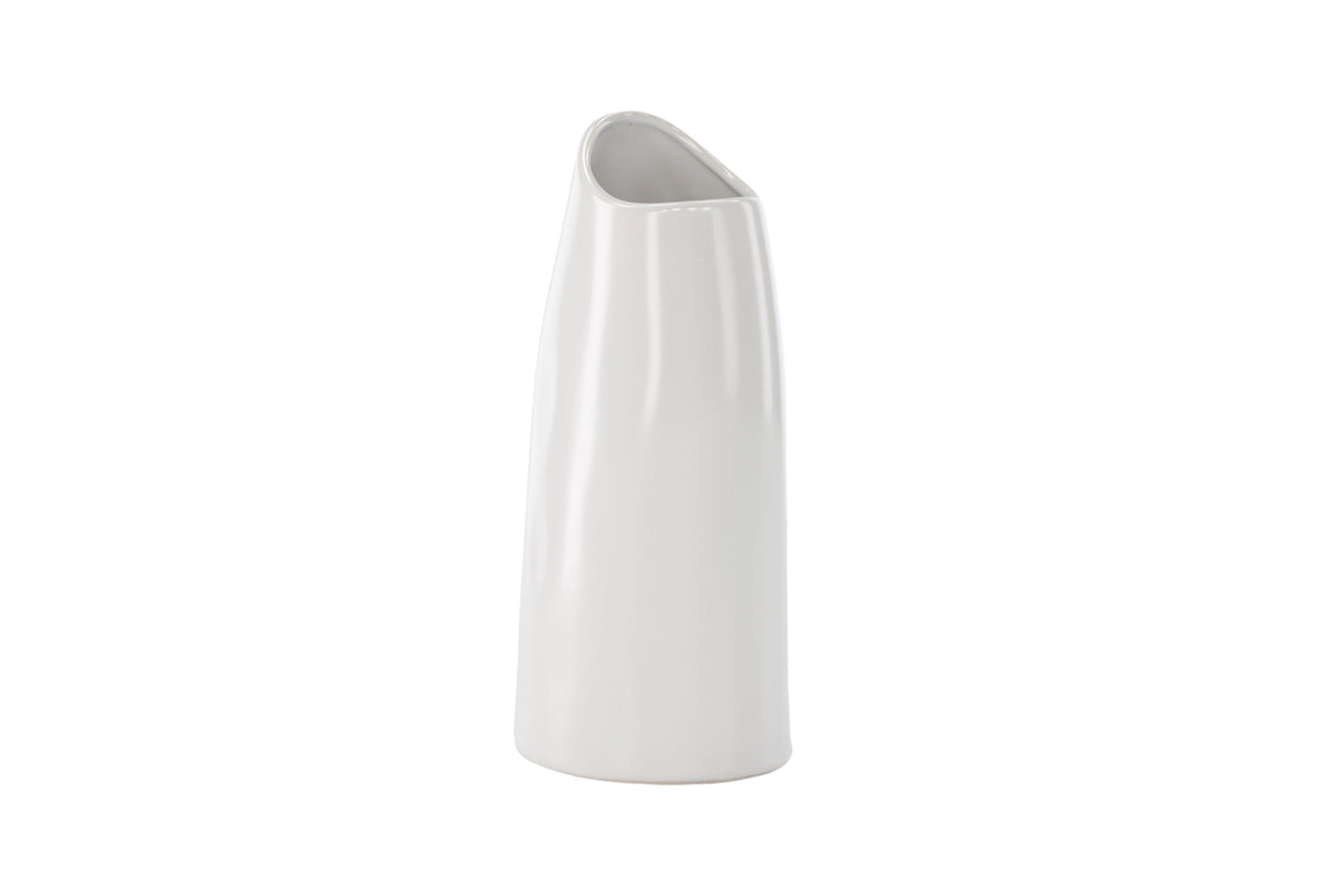 Ernst vas 12x9x23 cm vit i stengods