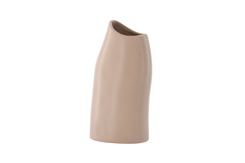 Ernst vas 12x9x23 cm ljusrosa stengods