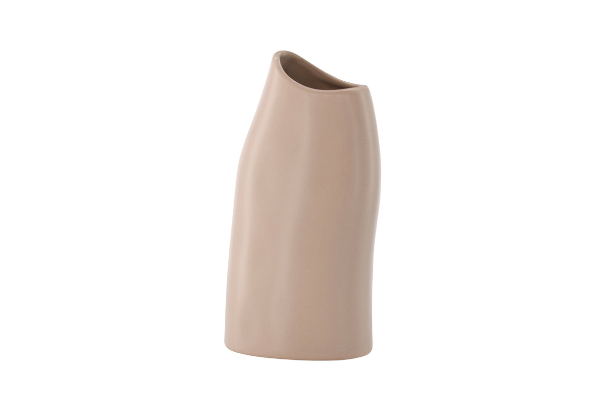 Ernst vas 12x9x23 cm ljusrosa stengods