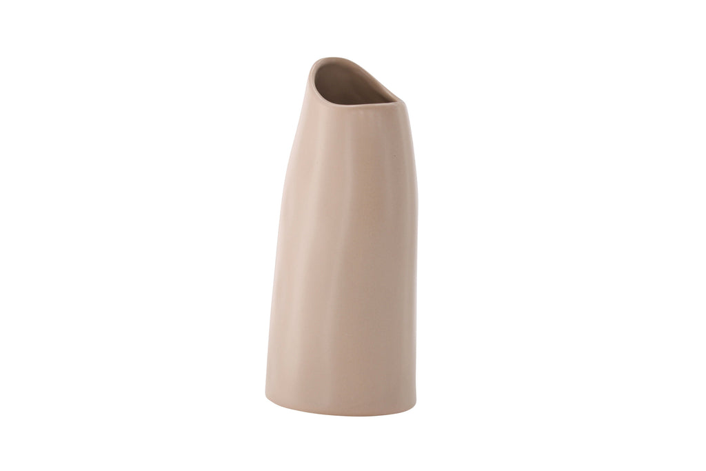 Ernst vas 12x9x23 cm ljusrosa stengods