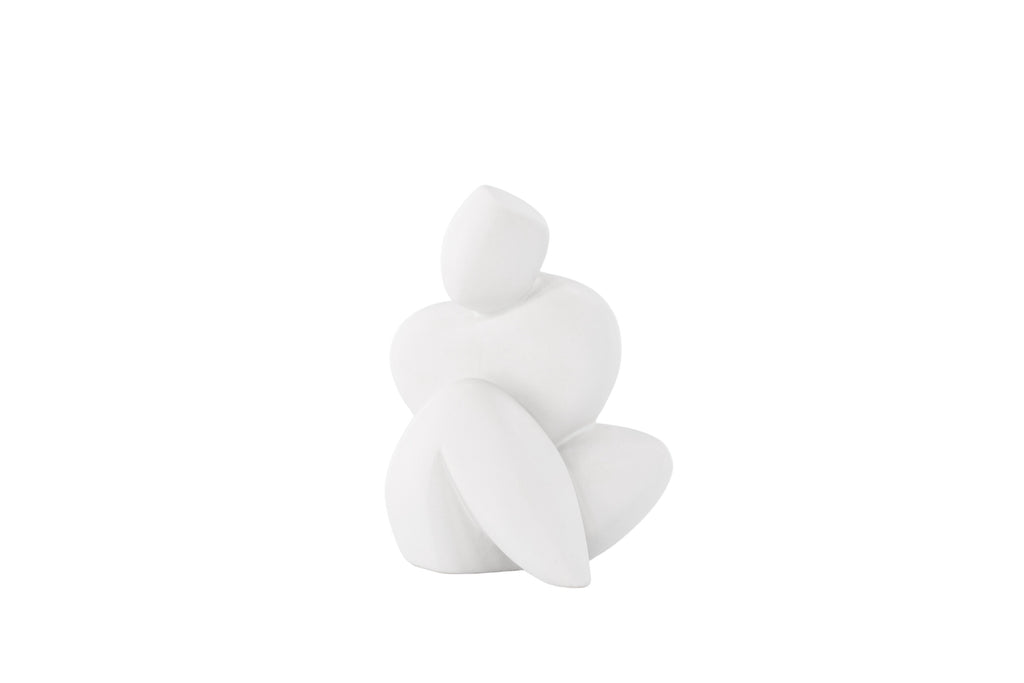 Floda skulptur 11x9x14 cm vit stengods
