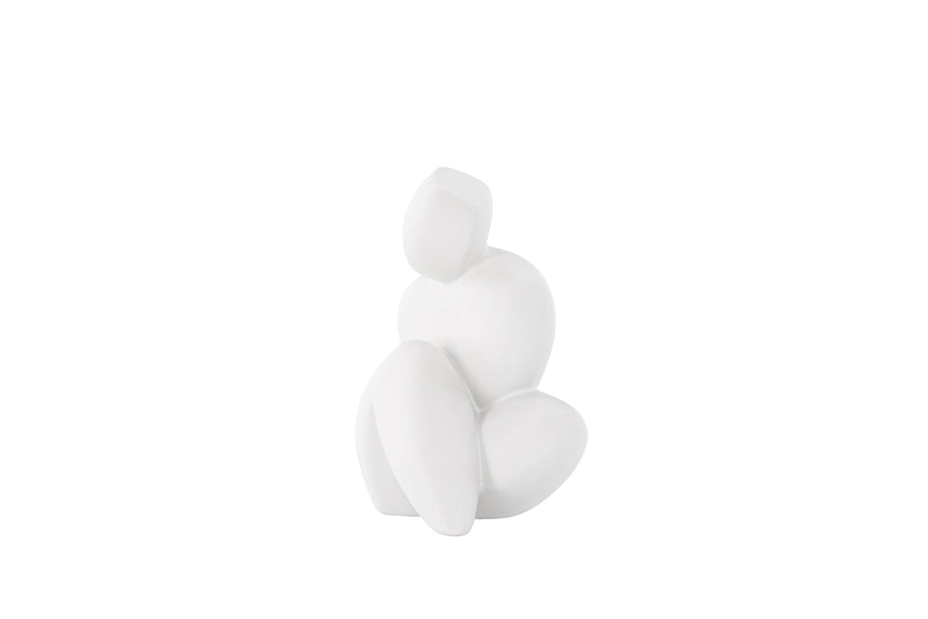 Floda skulptur 11x9x14 cm vit stengods