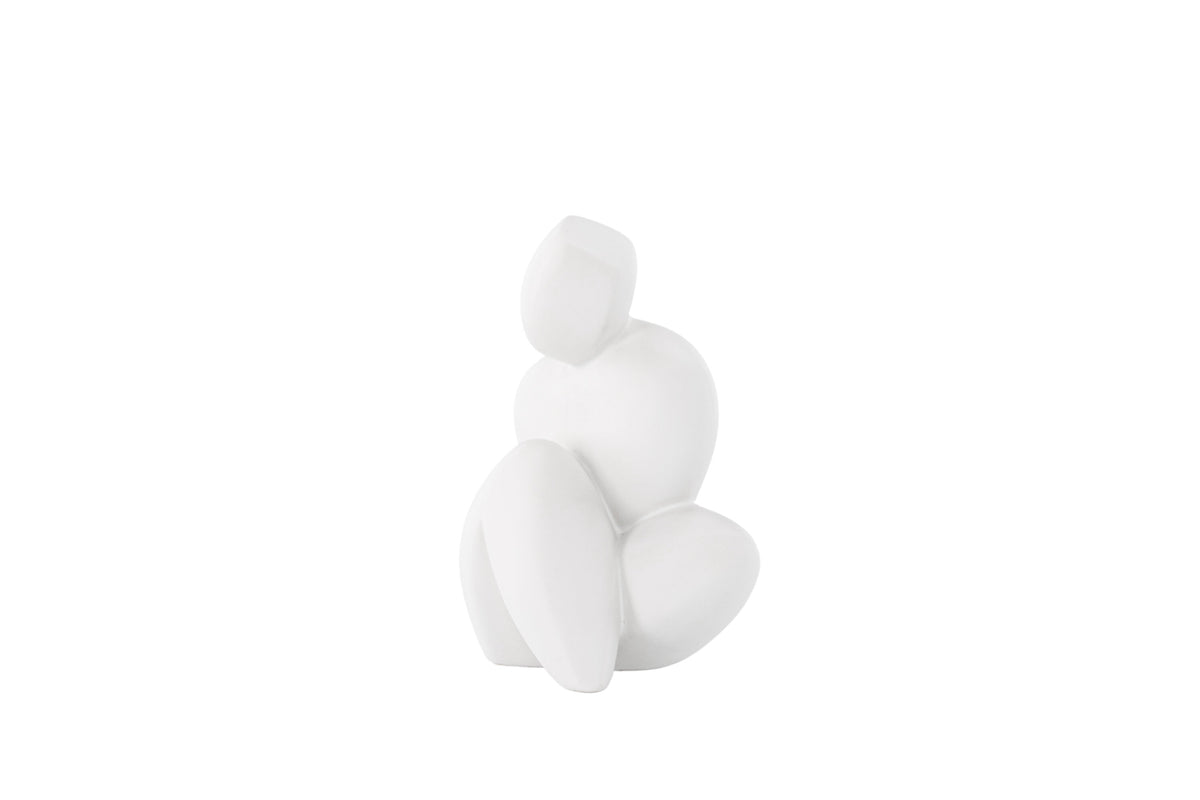 Floda skulptur 11x9x14 cm vit stengods