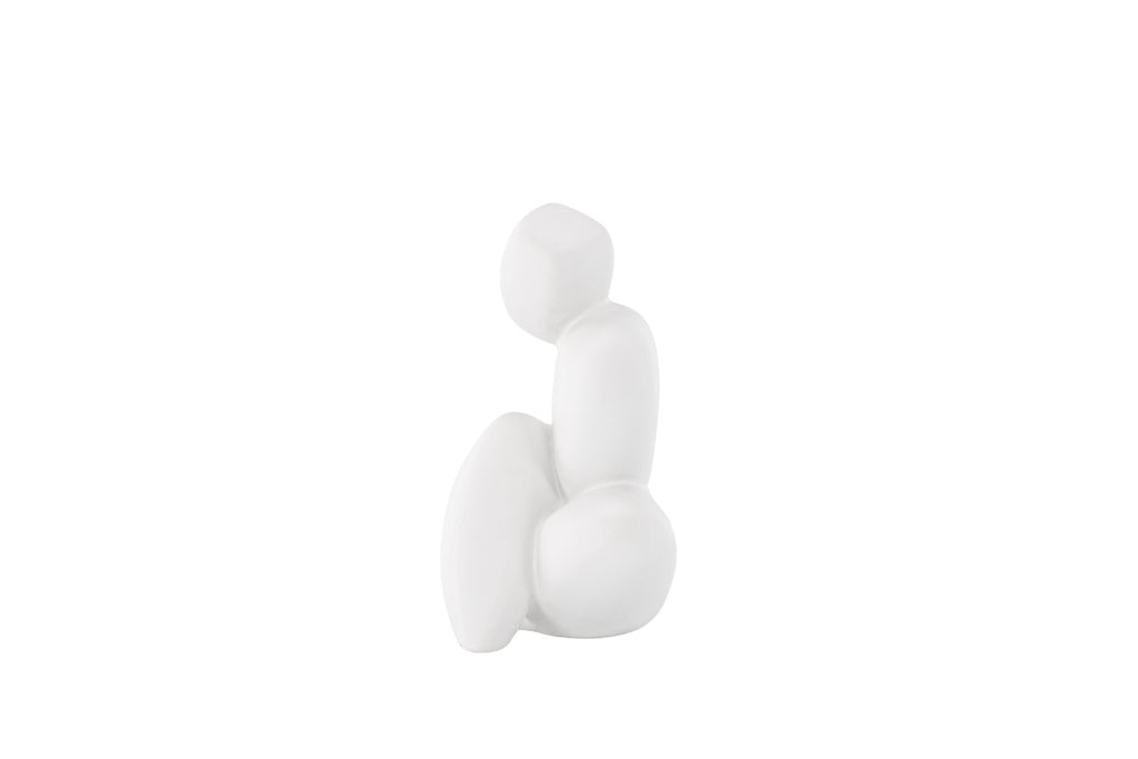 Floda skulptur 11x9x14 cm vit stengods