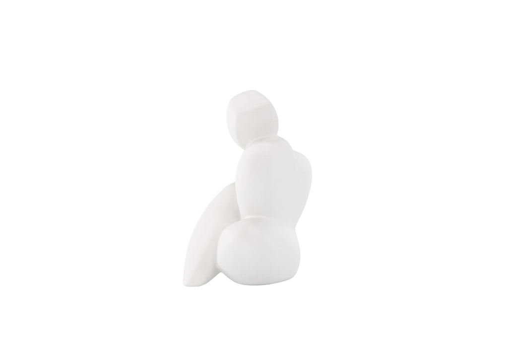 Floda skulptur 11x9x14 cm vit stengods
