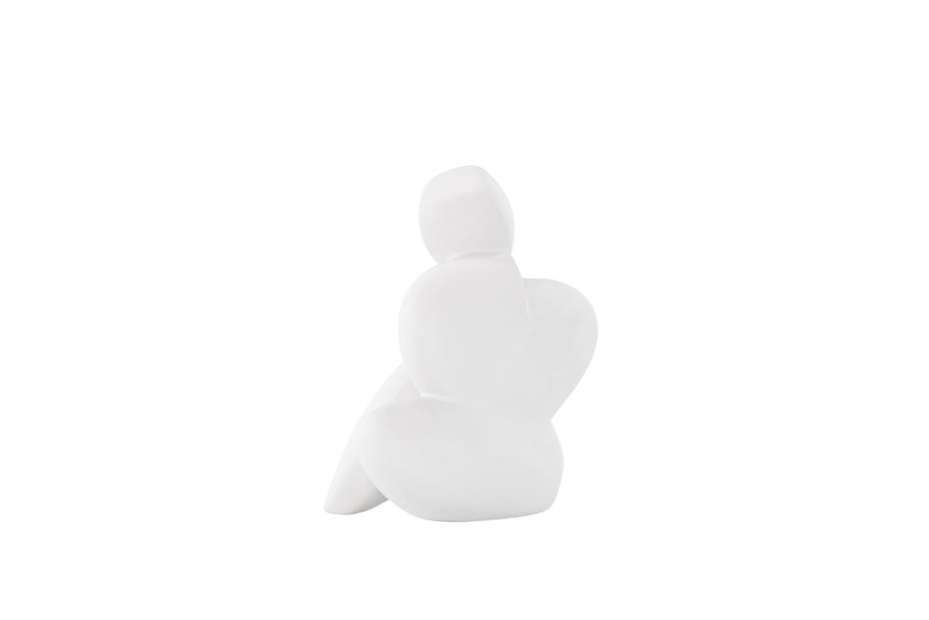 Floda skulptur 11x9x14 cm vit stengods