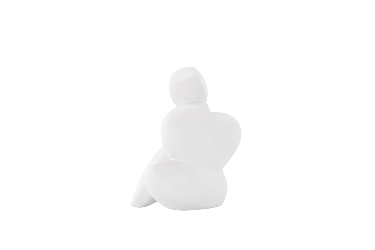 Floda skulptur 11x9x14 cm vit stengods