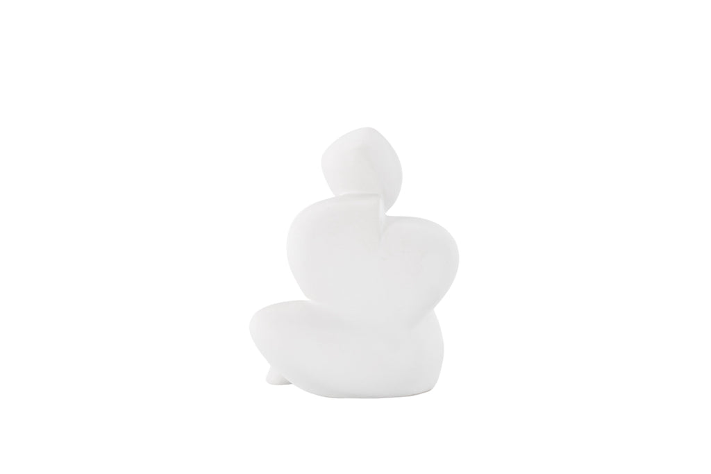 Floda skulptur 11x9x14 cm vit stengods