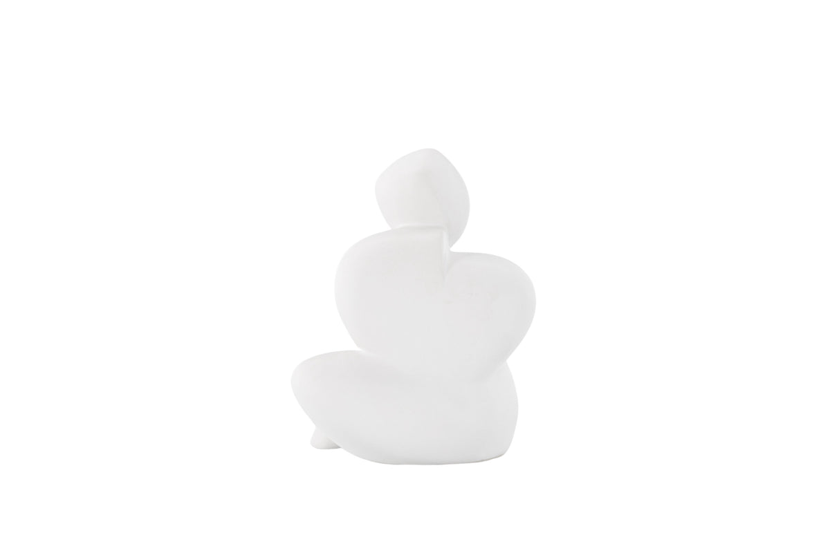 Floda skulptur 11x9x14 cm vit stengods