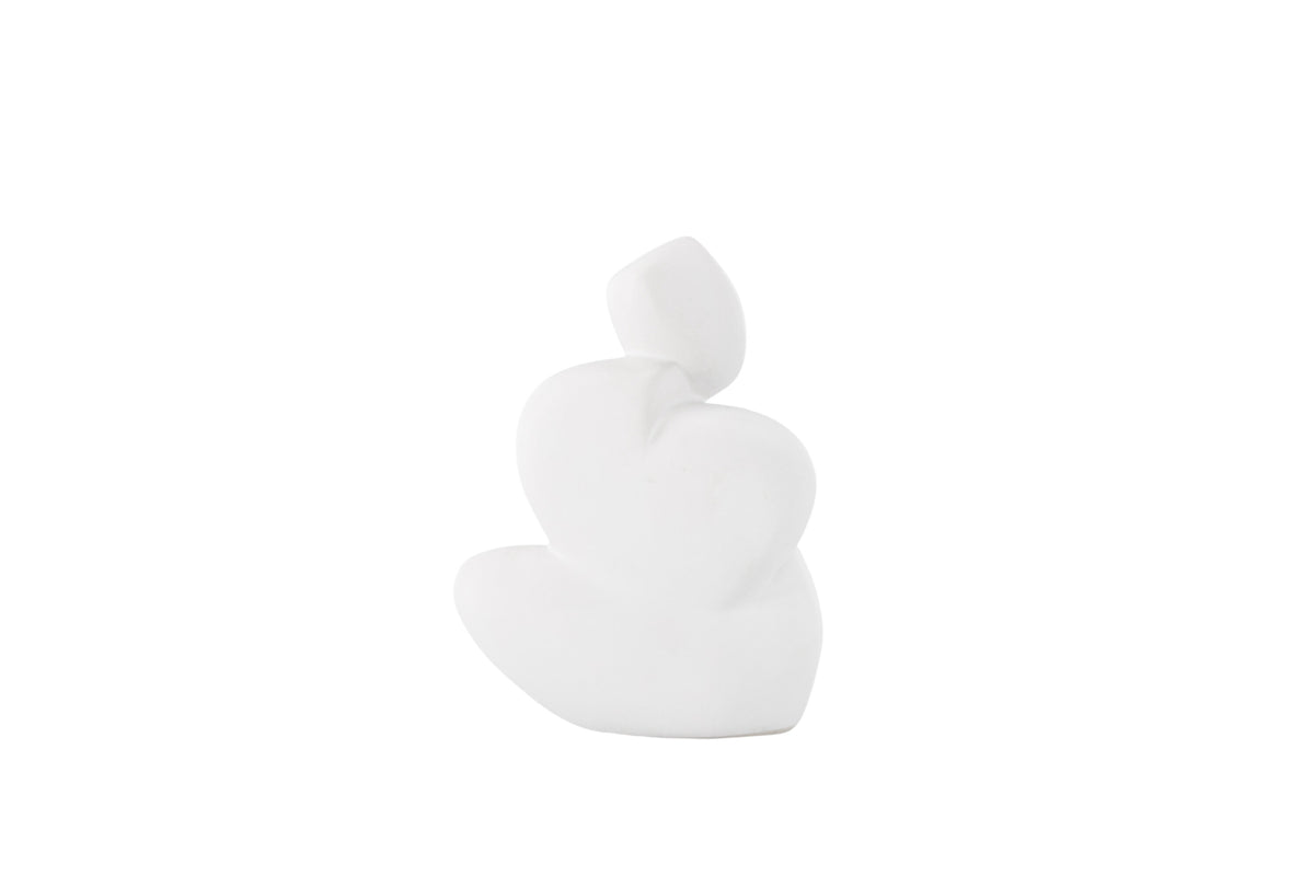 Floda skulptur 11x9x14 cm vit stengods