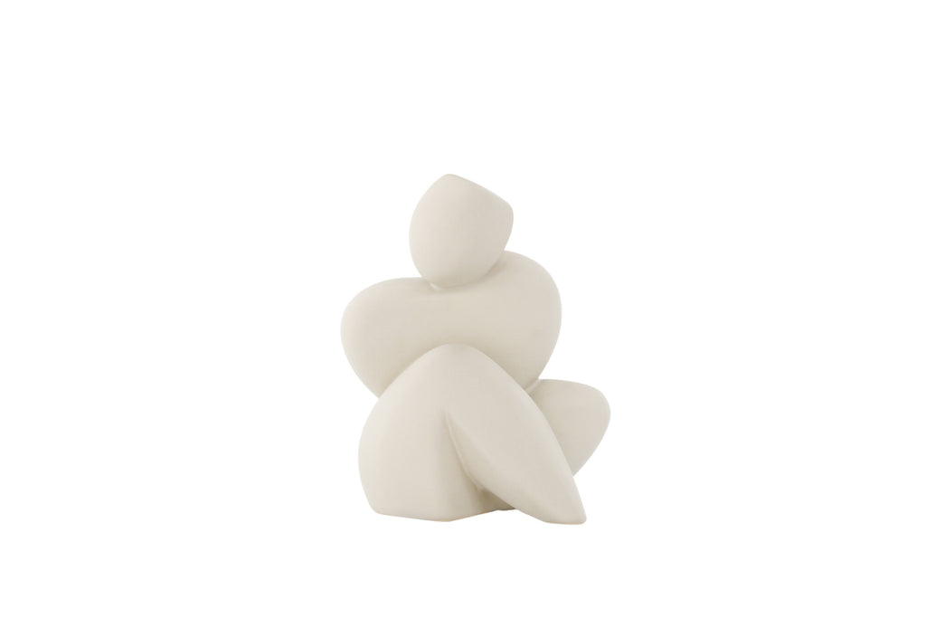 Floda skulptur 11x9x14 cm ljusgrå stengods
