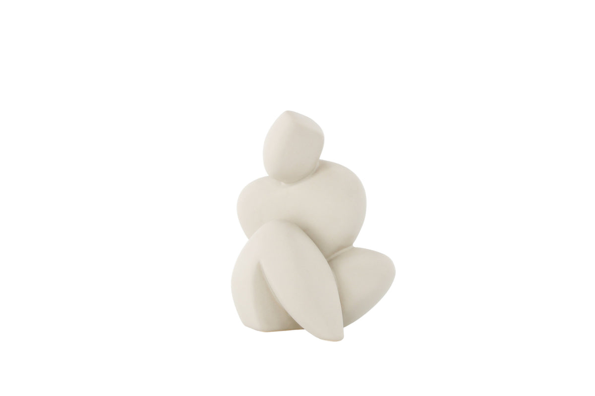 Floda skulptur 11x9x14 cm ljusgrå stengods