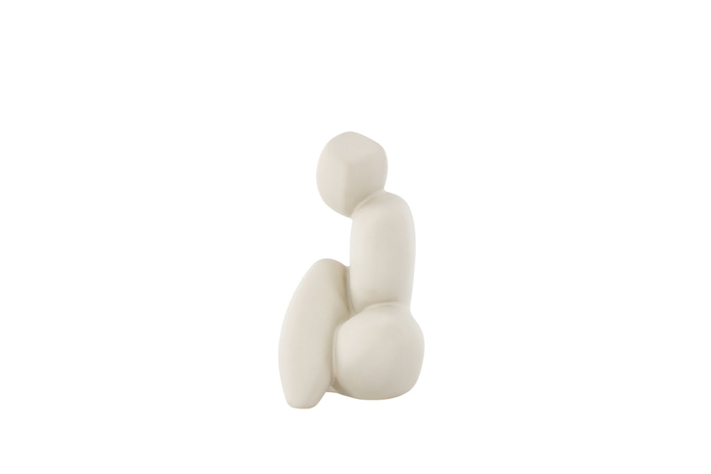Floda skulptur 11x9x14 cm ljusgrå stengods