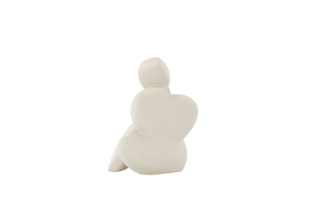 Floda skulptur 11x9x14 cm ljusgrå stengods