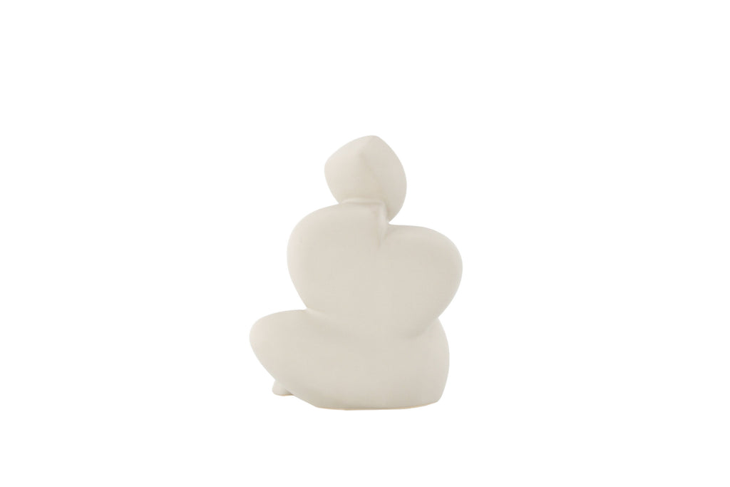 Floda skulptur 11x9x14 cm ljusgrå stengods