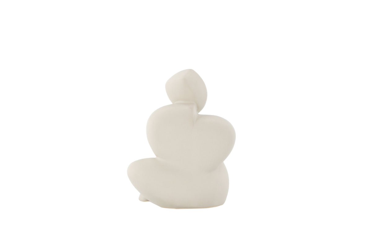 Floda skulptur 11x9x14 cm ljusgrå stengods