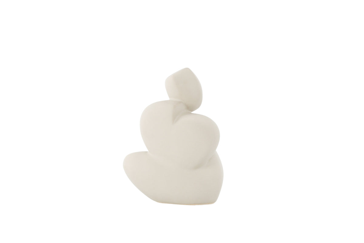 Floda skulptur 11x9x14 cm ljusgrå stengods