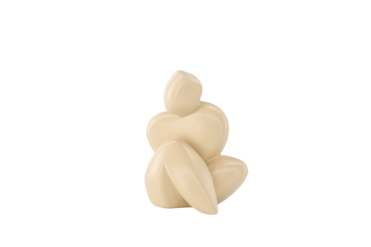 Floda skulptur 11x9x14 cm ljusgul