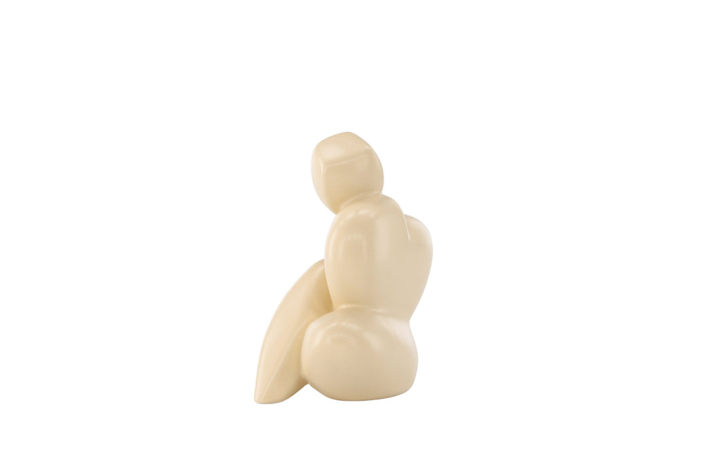 Floda skulptur 11x9x14 cm ljusgul