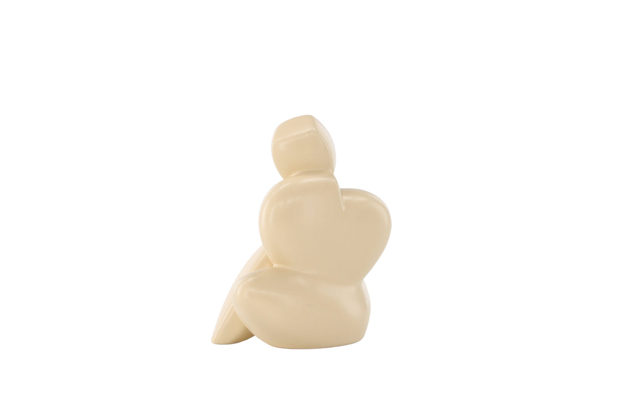Floda skulptur 11x9x14 cm ljusgul
