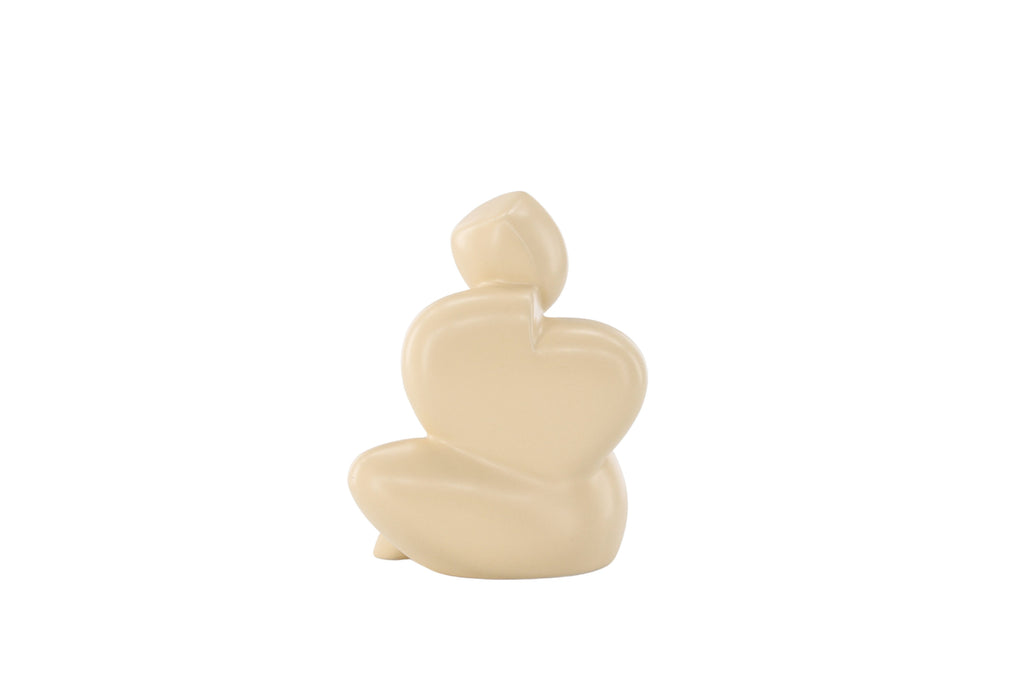 Floda skulptur 11x9x14 cm ljusgul