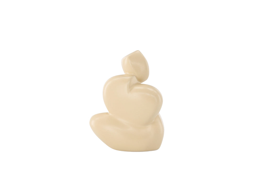 Floda skulptur 11x9x14 cm ljusgul