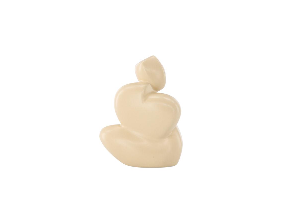 Floda skulptur 11x9x14 cm ljusgul