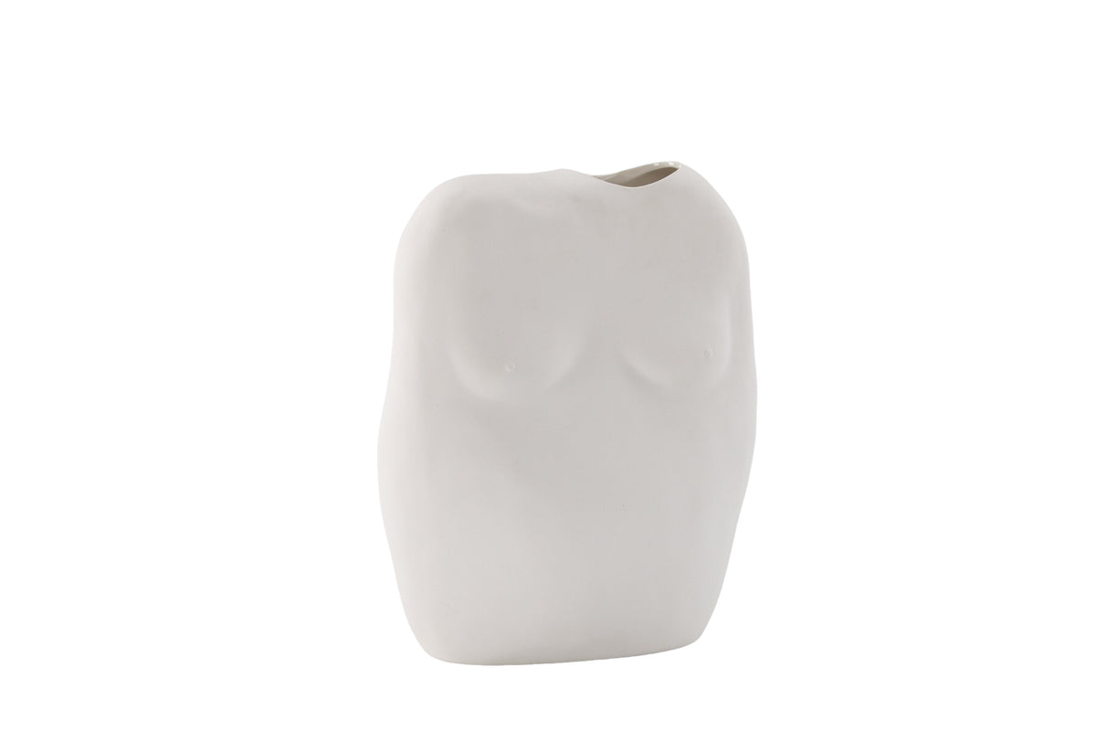 Romie vas 24x14x28 cm benvitt stengods