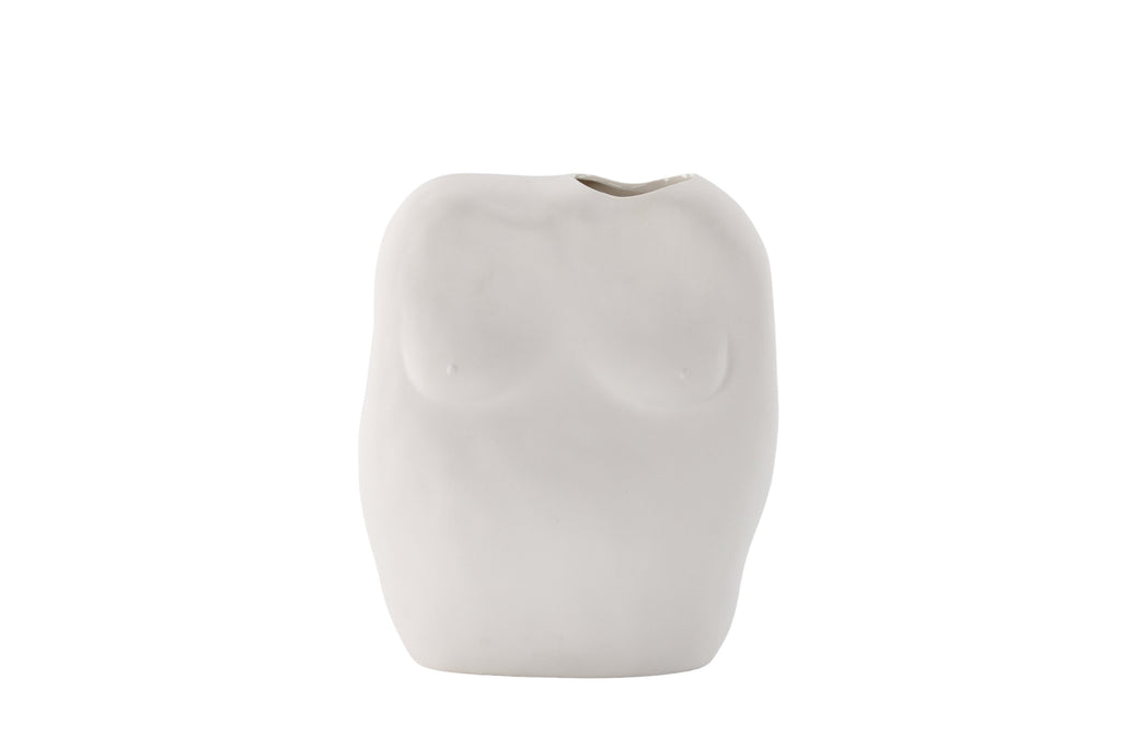 Romie vas 24x14x28 cm benvitt stengods