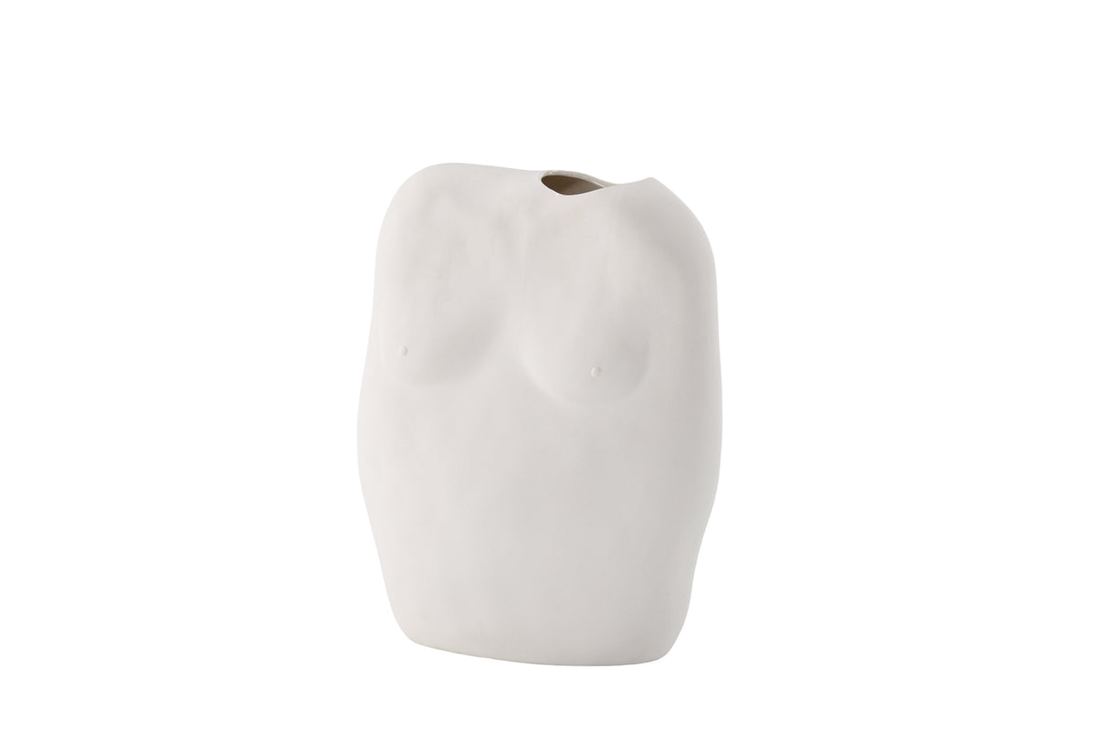Romie vas 24x14x28 cm benvitt stengods