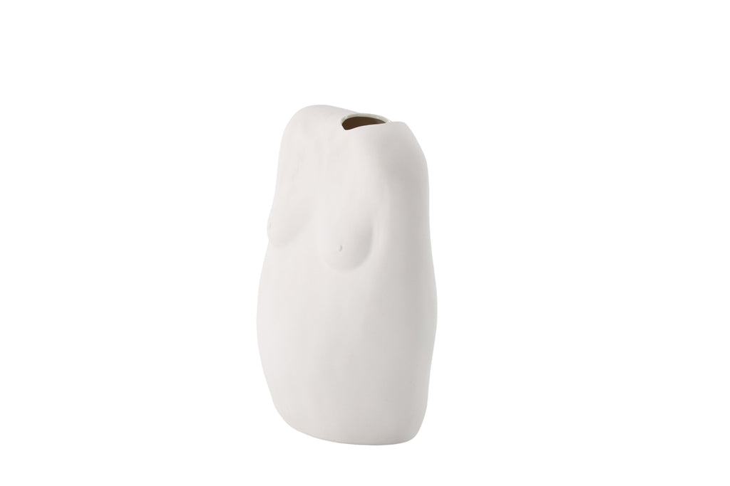 Romie vas 24x14x28 cm benvitt stengods