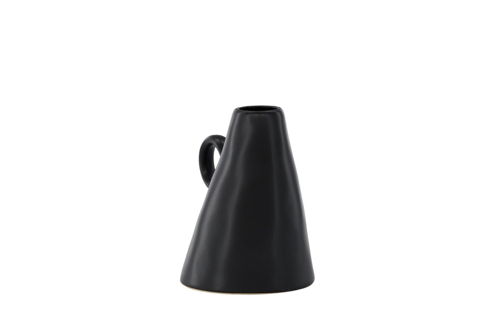 Ovy vas 14x13x17 cm mattsvart stengods