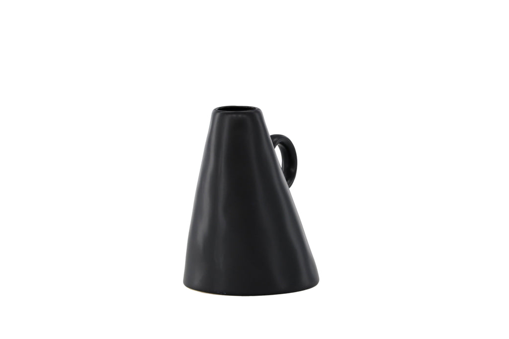 Ovy vas 14x13x17 cm mattsvart stengods