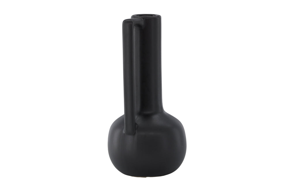 Allis vas 18x18x36 cm mattsvart i stengods