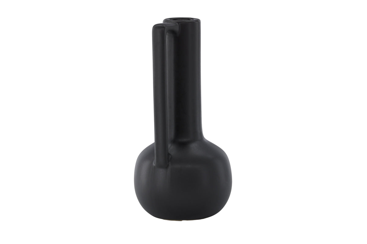 Allis vas 18x18x36 cm mattsvart i stengods