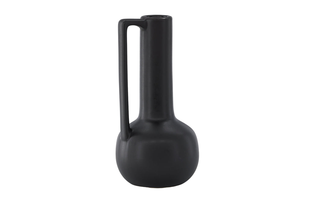 Allis vas 18x18x36 cm mattsvart i stengods
