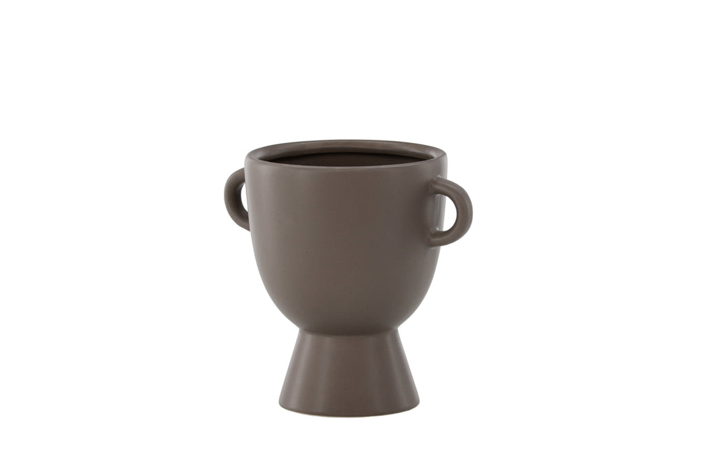 Cent kruka 20x14x18 cm brunt stengods