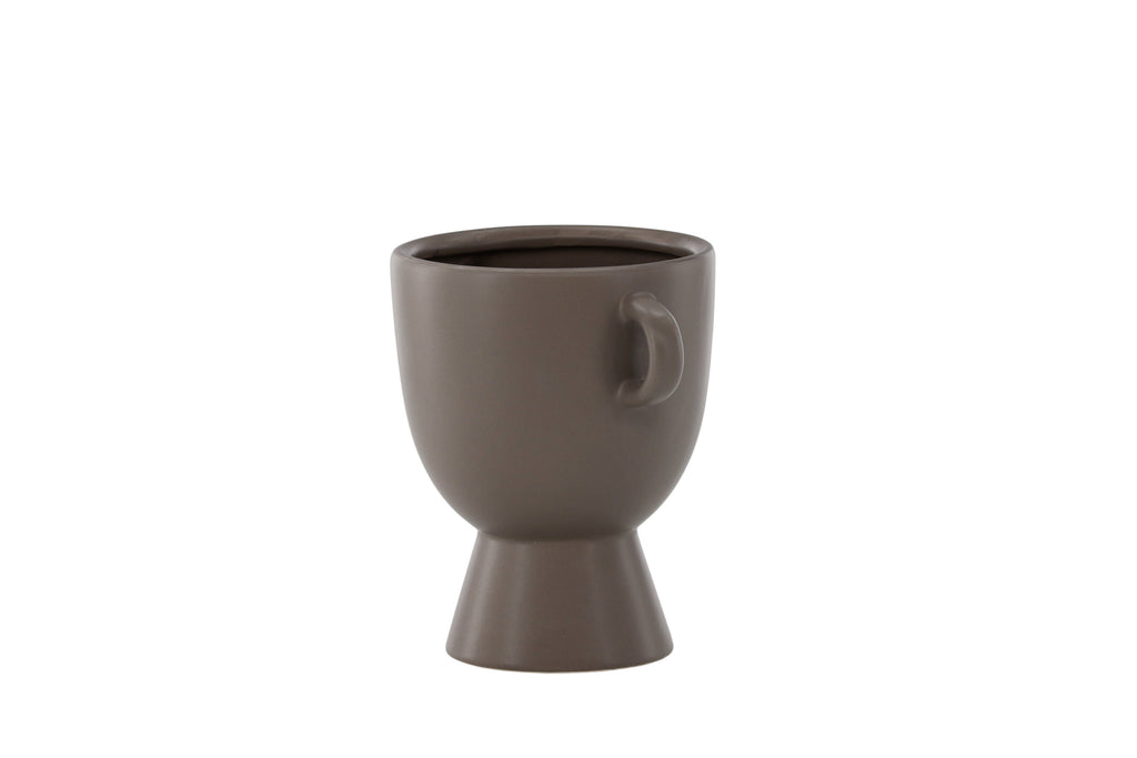 Cent kruka 20x14x18 cm brunt stengods