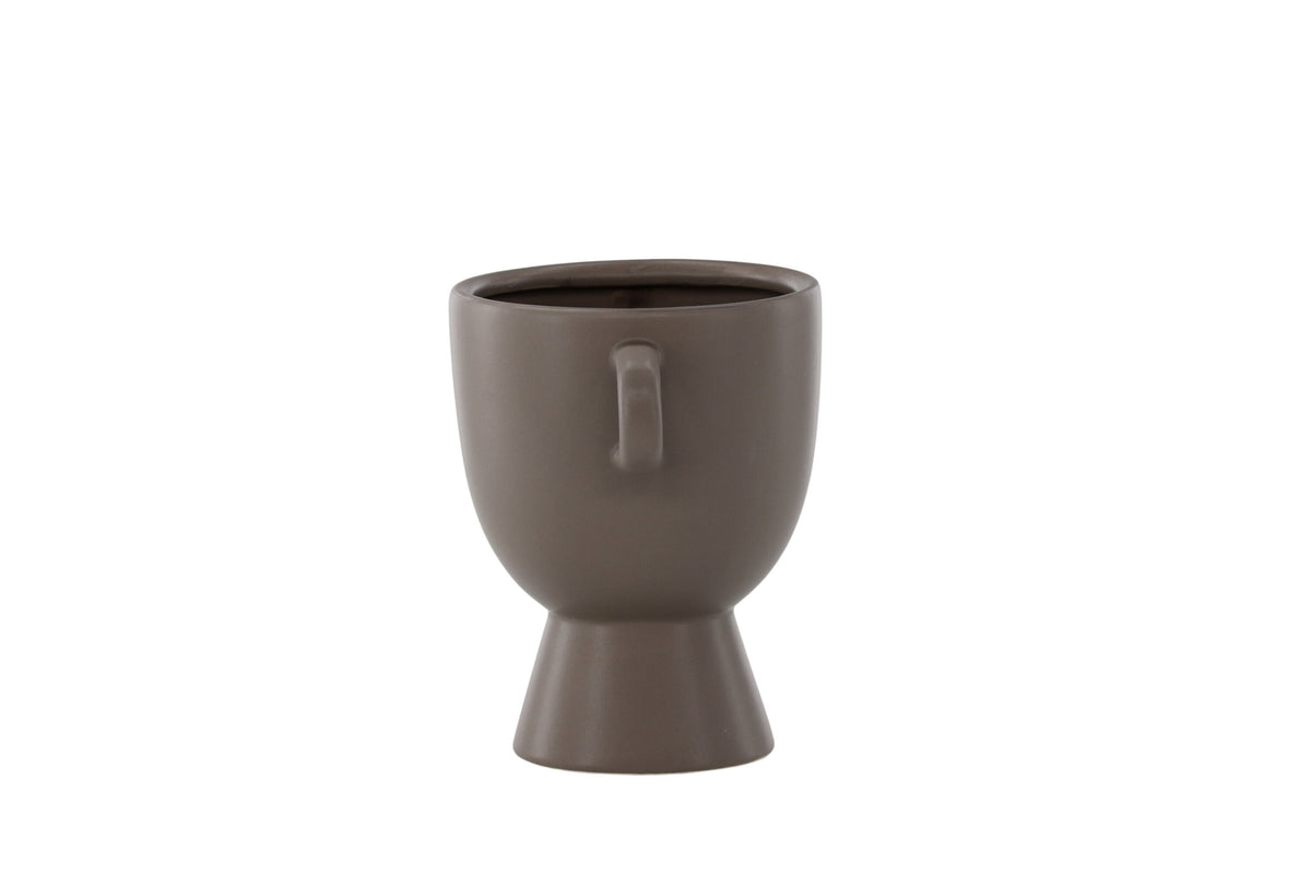 Cent kruka 20x14x18 cm brunt stengods