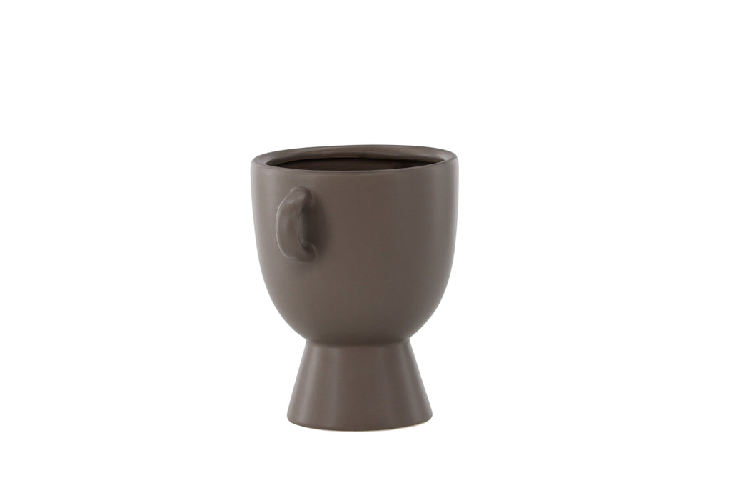 Cent kruka 20x14x18 cm brunt stengods