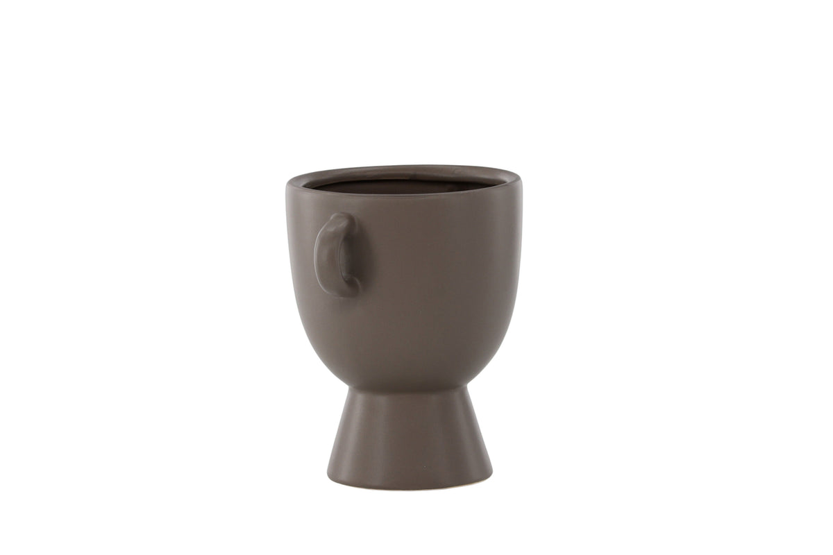 Cent kruka 20x14x18 cm brunt stengods