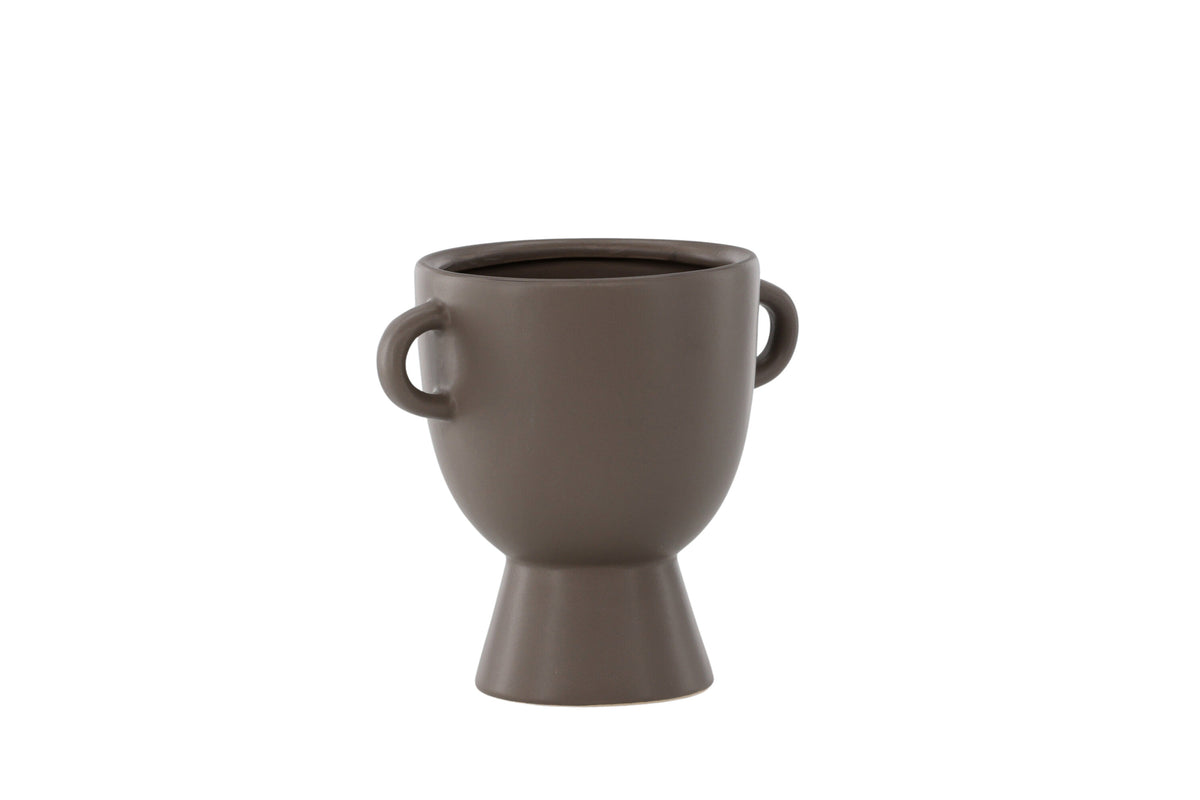 Cent kruka 20x14x18 cm brunt stengods