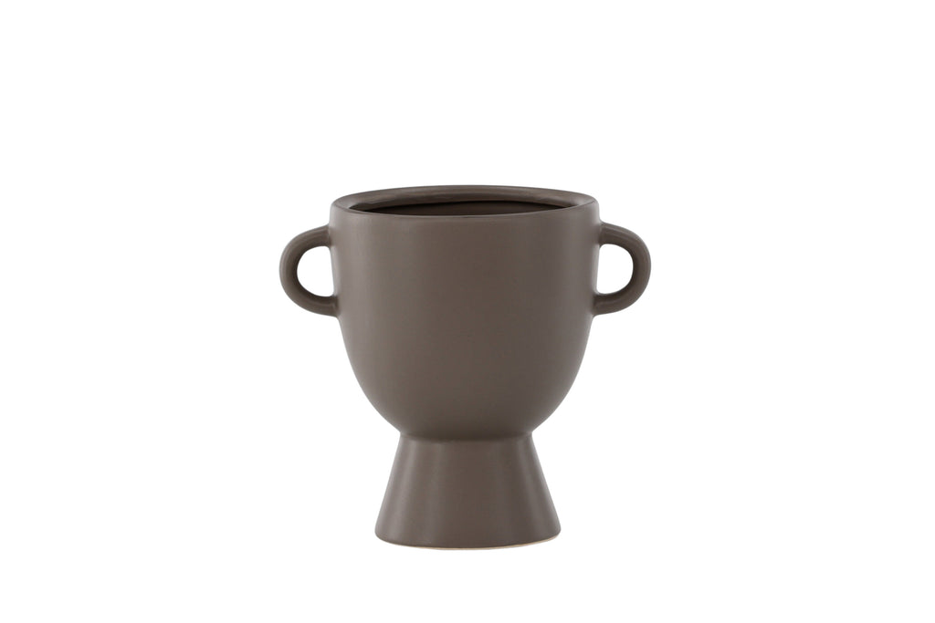 Cent kruka 20x14x18 cm brunt stengods