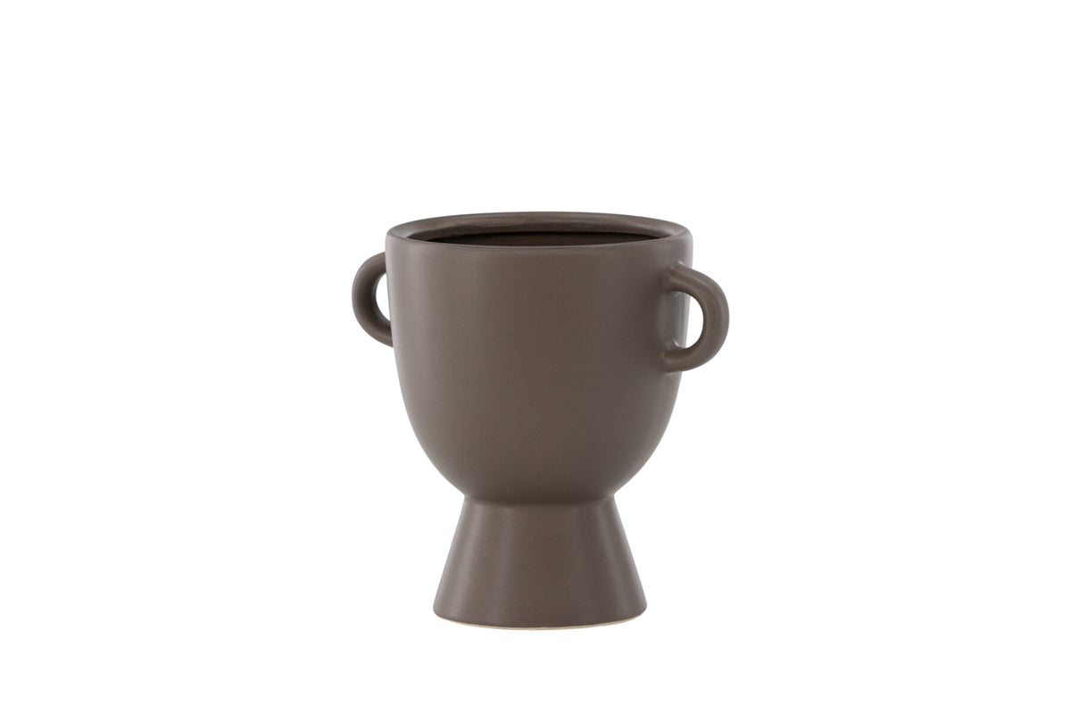 Cent kruka 20x14x18 cm brunt stengods