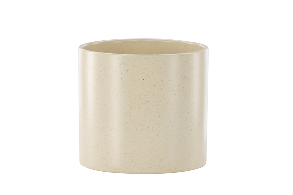 Sane kruka 18x18x17 cm beige med svarta prickar