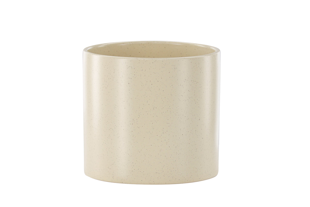 Sane kruka 18x18x17 cm beige med svarta prickar
