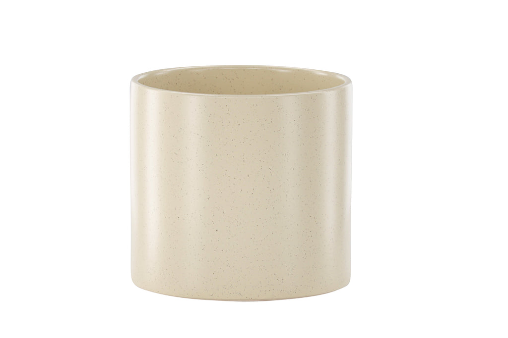 Sane kruka 18x18x17 cm beige med svarta prickar