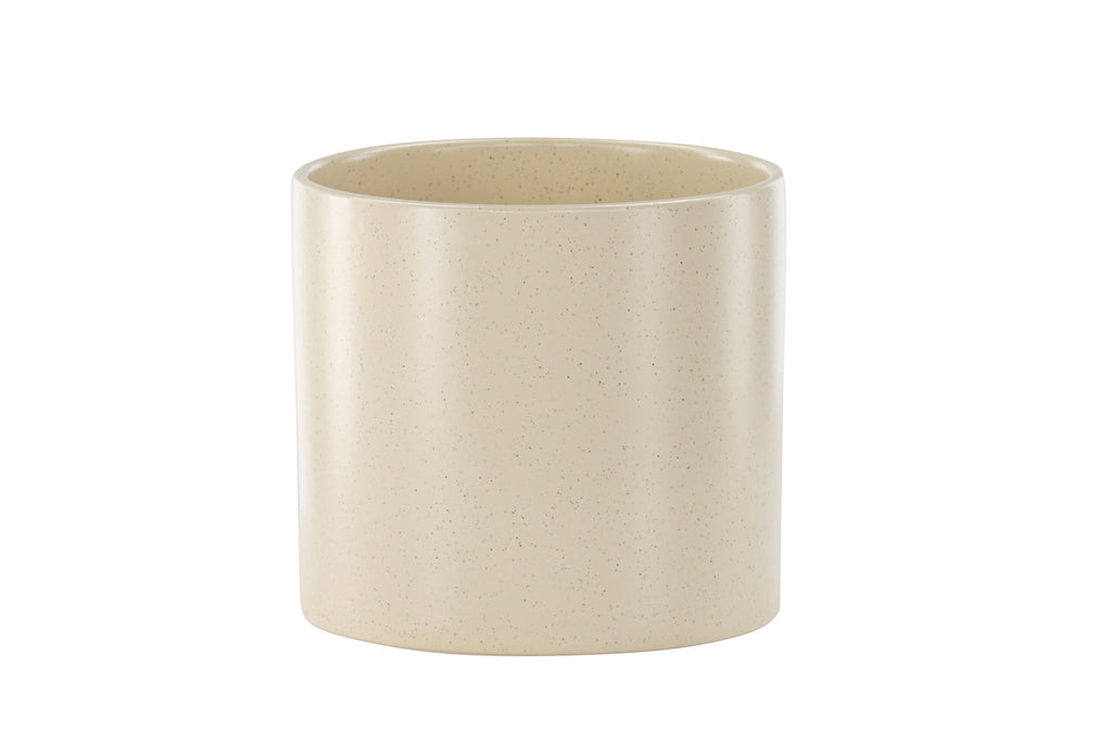 Sane kruka 18x18x17 cm beige med svarta prickar